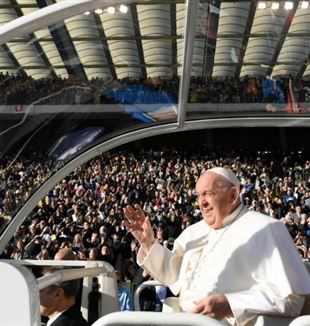 Paus Franciscus, Koning Boudewijn Stadion, Brussel. ©Vatican Media