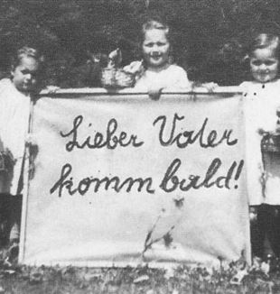 "Lieve papa, kom snel terug", gedeelte uit paneel 21 van de tentoonstelling "Non c'è amore più grande (Er is geen grotere liefde)", gewijd aan het leven van Franz en Franziska Jägerstätter, Rimini Meeting 2024