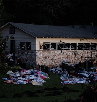 Camp Mystic bij zonsondergang. Hunt, Texas, dinsdag 8 juli 2025. (©Ansa/Sam Owens/San Antonio Express-News via ZUMA Press Wire)
