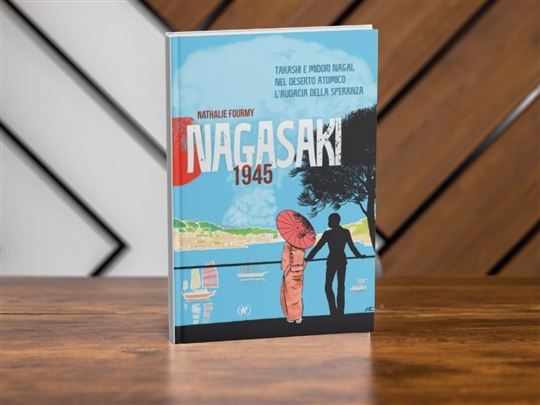De omslag van het boek van Nathalie Fourmy, “Nagasaki 1945”