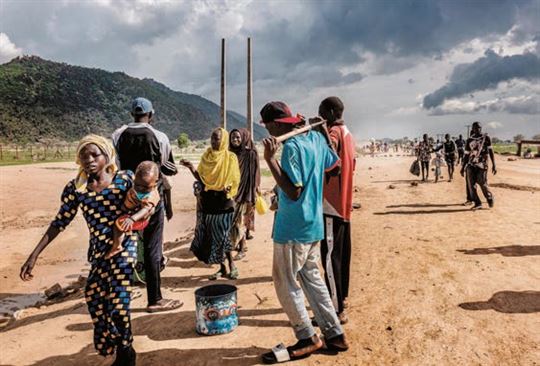 Het vluchtelingenkamp Pulka in de staat Borno (noordoostelijk Nigeria) biedt onderdak aan 130.000 vluchtelingen en is een van de grootste in de Sahel (© Carlo Cozzoli).