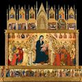 Virtuele reconstructie van de „Maestà“ (vooraanzicht), geschilderd door Duccio di Buoninsegna voor de kathedraal van Siena (©Wikipedia)