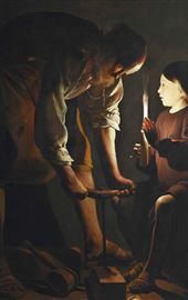Georges de La Tour, Sint Jozef, de timmerman, 17e eeuw, Louvre, Parijs, Frankrijk © RMN-Grand Palais / Michel Urtado / Dist. Foto: SCALA, Florence