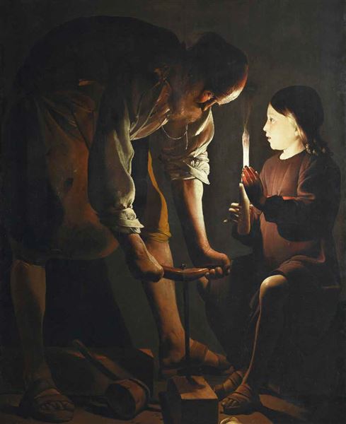 Georges de La Tour, Sint Jozef, de timmerman, 17e eeuw, Louvre, Parijs, Frankrijk © RMN-Grand Palais / Michel Urtado / Dist. Foto: SCALA, Florence
